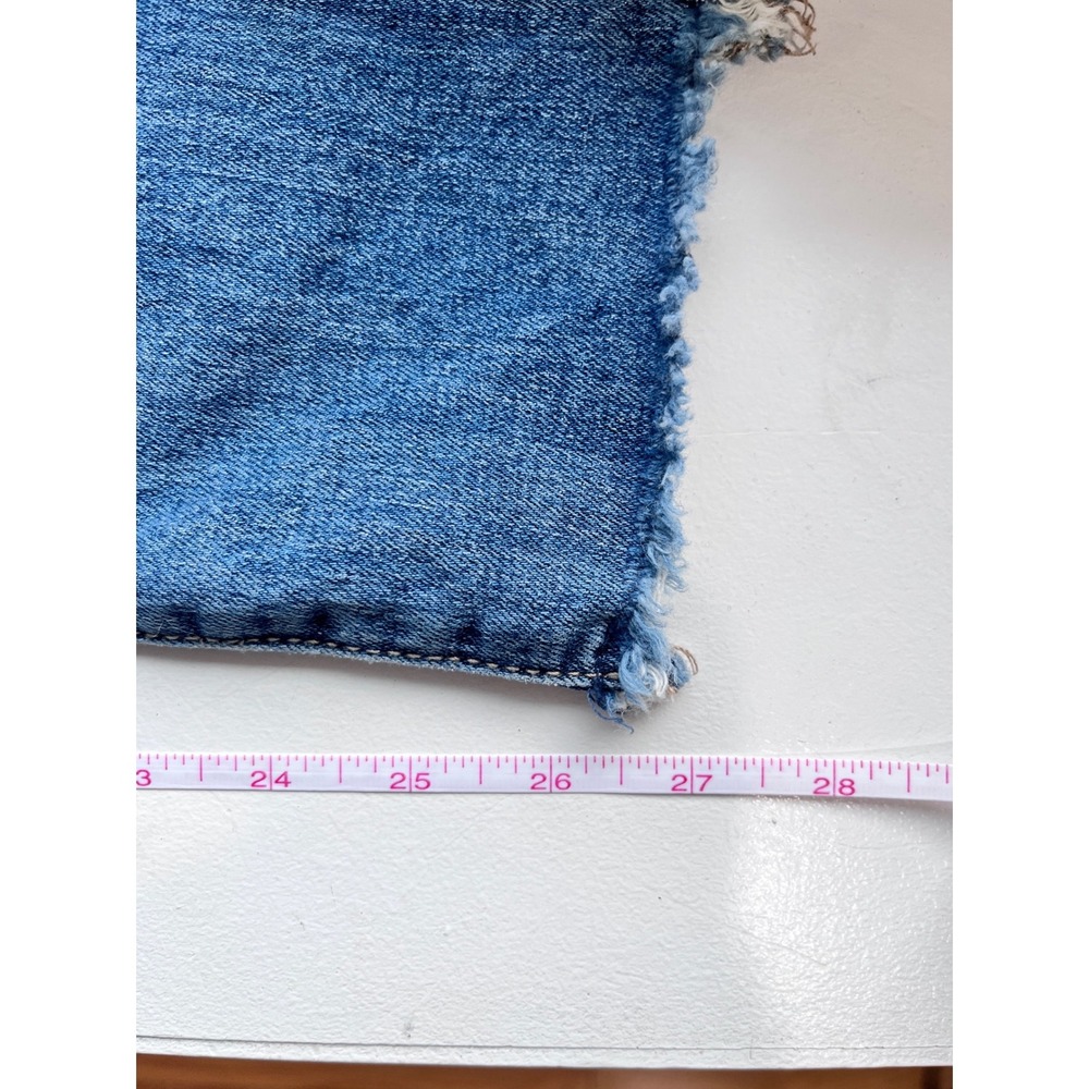 Joes Jeans The Charlie High Rise Skinny Ankle Jeans Blue Denim Frayed Hem Sz 24 - Picture 9 of 9